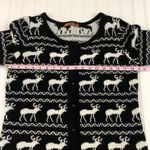 Belldini Black and White Moose Button Down Sweater Size M Photo 11