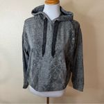 Monrow grey metallic snake print hooded pullover sweater hoodie XS Gray Photo 7