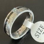 I love you black silver cubic zirconia ring size 7 Photo 7