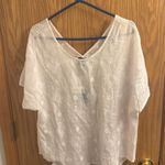 Wallpapher  lace white blouse size large new with tags Photo 1