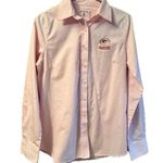Antigua Women’s Medium  Pink Green Bay Packers Button Down Dress Shirt Photo 0