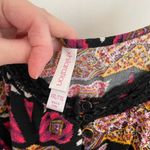 Xhilaration Short Sleeve Cold Shoulder Dress Black Pink Geometric Boho Mini XXL Photo 6