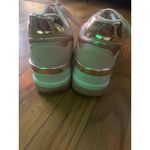 Ninety Union Relax Wedge Fashion Sneakers Blush Glitter Size 9 Pink Photo 5