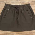 Athleta Gray Cotton and Spandex Drawstring Skirt with Pockets Women's size 8 Photo 0