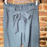 Grace Karin NWT  Gray/Blue High Waisted Paperbag Tie Waist Pants Women's Size XL Photo 3