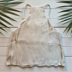 Forever 21  Metallic Shimmer Champagne Tank Top | Y2K Minimalist Racerback Size S Photo 1