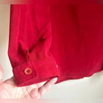 Harvé Benard Vintage Harve Bernard Red Suede-Feel Shacket - Size 10 Photo 4
