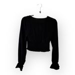 Altar'd State Altar’d State Black Cropped Smocked Blouse M NWT Boho Y2K Festival Western Top Photo 1