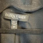 Eileen Fisher Jacket Black Stand Collar Shaped Open Front Blazer Sz 8P EUC Silk Photo 3