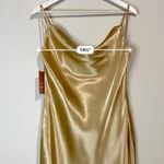 Birdy Grey  Women's Lisa Sleeveless Cowl Neck Satin Maxi Dress Gold Size Med NWT Photo 8