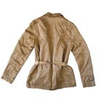 FRNCH  PARIS Tan Satin Tie Blazer XS. Photo 2
