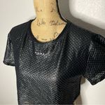 Koral NWT Womens Terrain Black Shiny Netz Boxy Crop Top Activewear Gym sz S Photo 30