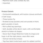 Old Navy Mid Rise Button-Fly Multi-Stripe Jean Shorts Size 14 Photo 3