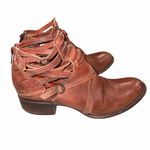 FREEBIRD by Steven Cognac Brown Distressed Leather Booties Boots size 9 Photo 5