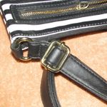 Apart 9 Black and White Striped Shoulder Bag Photo 3