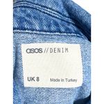 ASOS Design Tall Denim Mini Western Shirt Dress Womens 4 Puff Sleeves Cowgirl Photo 5