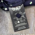 OAT New York Womens Blue Button Down Long Sleeve Polka Dot Blouse Size S Small Photo 5