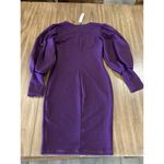 Karen T Design Balloon Long Sleeve mini bodycon fitted Sweater Dress Purple S Photo 8