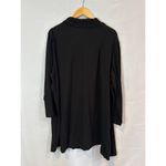 Women’s Roaman’s Size 2X Long Sleeve Black Sweater with Ruched Details. Photo 2