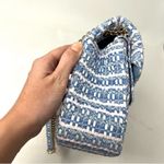 Sandro Like new  yza tweed clutch blue white crossbody Photo 7