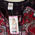 Bila Small Sleeveless Boho Peasant Paisley Floral‎ Print Blouse Photo 6