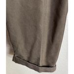 Chico's  Womens 2 US Large Brown Cuffed Pants Pull On Elastic Waist Pockets Preppy Photo 3