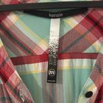 KENSIE SAGE GREEN & RED PLAID SLEEVELESS DRESS W/ RUFFLE WOMEN'S SZ M Size M Photo 2