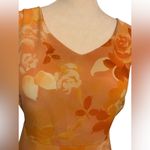 Krass&co NY &  Women's Maxi Dress. Beautiful Burnt Orange & Yellow Floral Print. EUC Photo 2