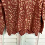 Entro  Pink And Gold Animal Print‎ Sweater Size Medium Photo 2