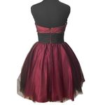 Hannah S Burgundy Holiday Party‎ Dress Black Tulle Rhinestone Sze 4 Whimsigoth Christmas Photo 2
