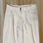 Anthropologie Pilcro High Rise Wide Leg Trouser Jeans 28 Neutral Cream Crop  Photo 0