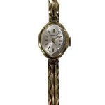 Benrus 17 Jewels Vintage Gold Tone Women’s Watch Textured Band Photo 1