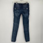 Rock Revival  Moto Distressed Zipper Skinny Jeans Size 25 Photo 6