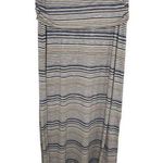 Max Studio Striped Maxi Skirt With Side Slit and Fold Over Waist Photo 0