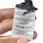 Anthropologie HWR Navy Blue Metallic Crewneck Sweater L Photo 4