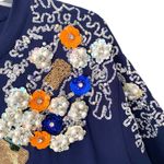 Queen of Sparkles Navy Blue Tiger Sequin Print Champagne Popping Bottle T Photo 2