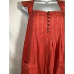Pilcro Anthropologie  Dress Flutter Sleeve Midi Red Cotton Canvas Womens MP Photo 8