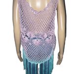 Staring At Stars Boho Crochet Fringed Tank Top Photo 2