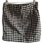 Free People  Modern Femme Gingham Checkered Mini Skirt 8 Women’s Black White GUC Photo 2