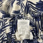 Panama Jack Linen Blend Wrap Skirt Blue White Tropical Leaves Women Size S Photo 4