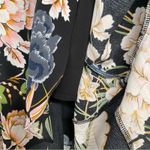 Hello Molly  Black Peach Green Floral Mini Wrap Dress Sleeveless Ruffled Women 10 Photo 6