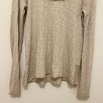 Free People  Beach Long Sleeve Top Size Small Beige Cowl Neck Medium Boho Photo 5