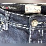 Love Nation  6 Western Layered Denim Black Lace Skirt Slip Photo 3