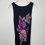 Lola P Floral Dress Size Large‎ Black Purple Fringe Hem Sleeveless Whimsygoth Photo 7