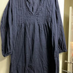 Ralph Lauren Lauren  Blue V-Neck Bishop Sleeve Dress Photo 0