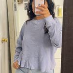 Brandy Melville Blue Long Sleeve Waffle Knit Photo 0