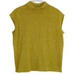 1970s Vintage Quality House Gold Sparkle Sleeveless Wool Sleeveless Blouse Large Photo 4