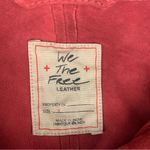 We The Free women's small Brooklyn Red goat suede leather Utility Jacket Photo 4