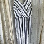 American Eagle  Stripe Surplice Adjustable Ring Strap Smocked Back Jumpsuit M Photo 1