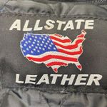 All State Leather Jacket Vintage Coat Biker Moto Zip Up 90s Quilted Lining Size 3X Photo 5